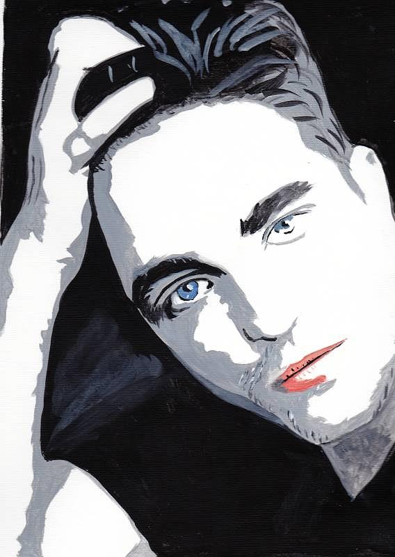 Robert Pattinson 45 Painting by Audrey Pollitt
