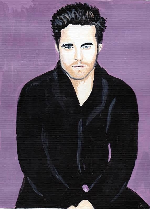 Robert Pattinson 52 Painting by Audrey Pollitt