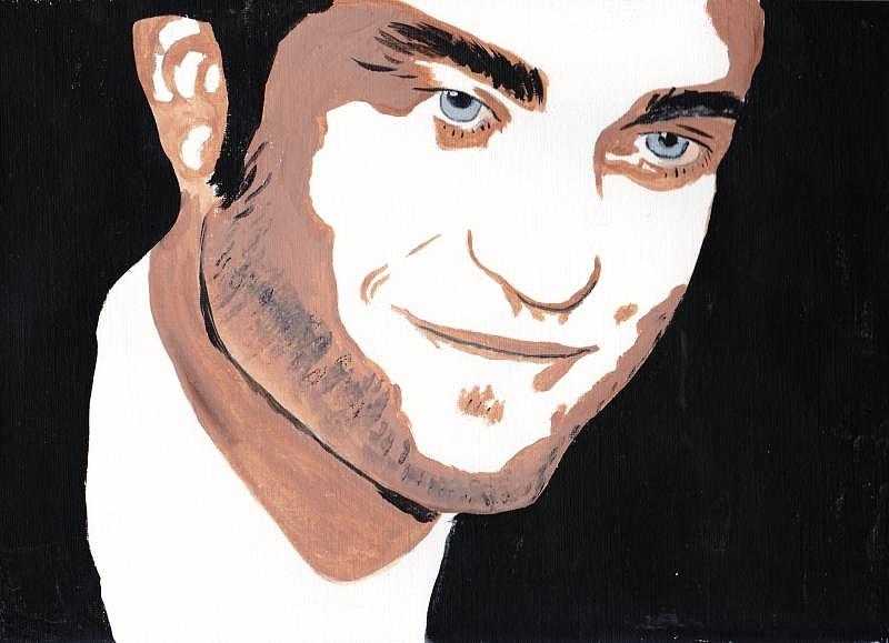 Robert Pattinson 54 Painting by Audrey Pollitt