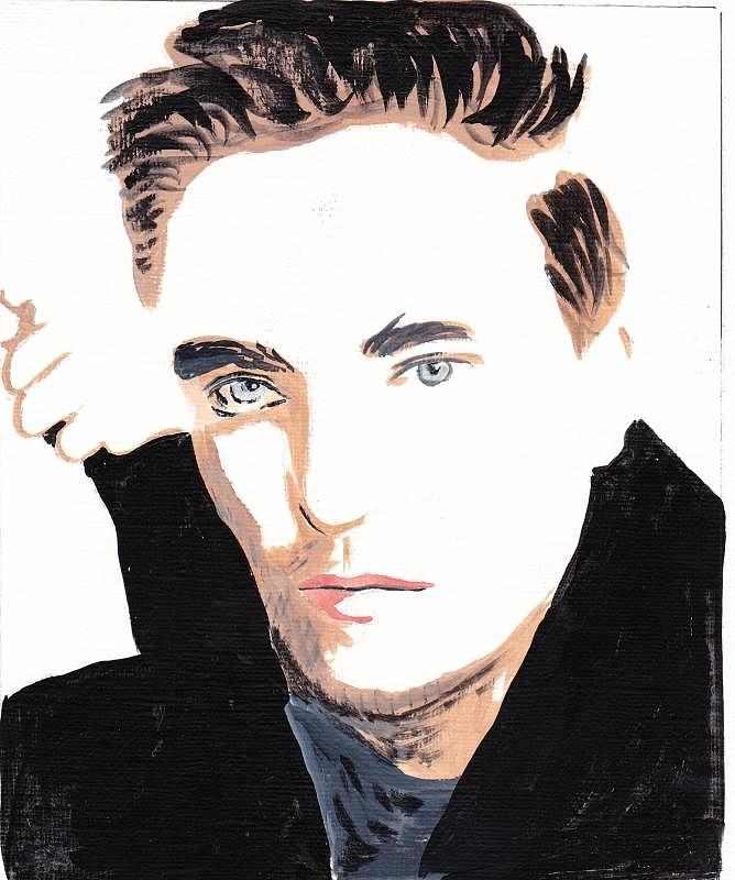 Robert Pattinson 57 Painting by Audrey Pollitt