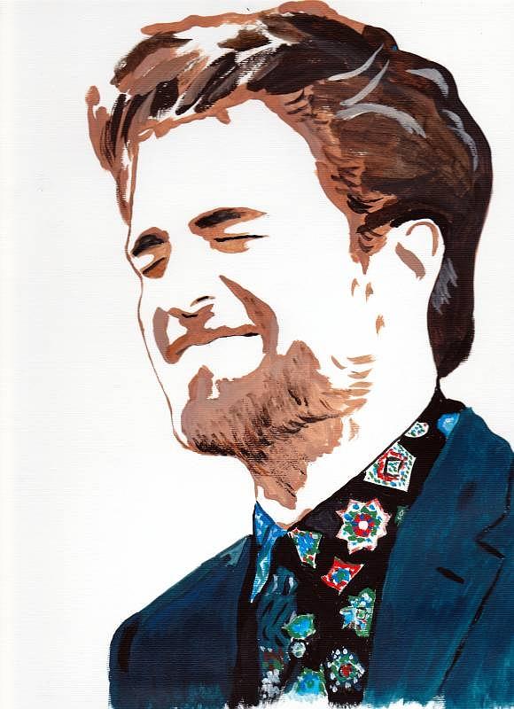 Robert Pattinson 58 Painting by Audrey Pollitt