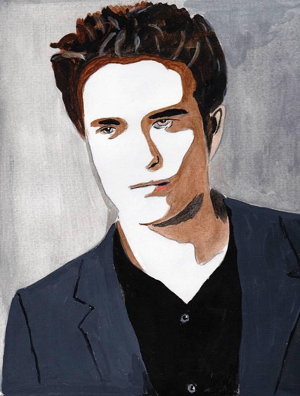 Robert Pattinson 9 Painting by Audrey Pollitt
