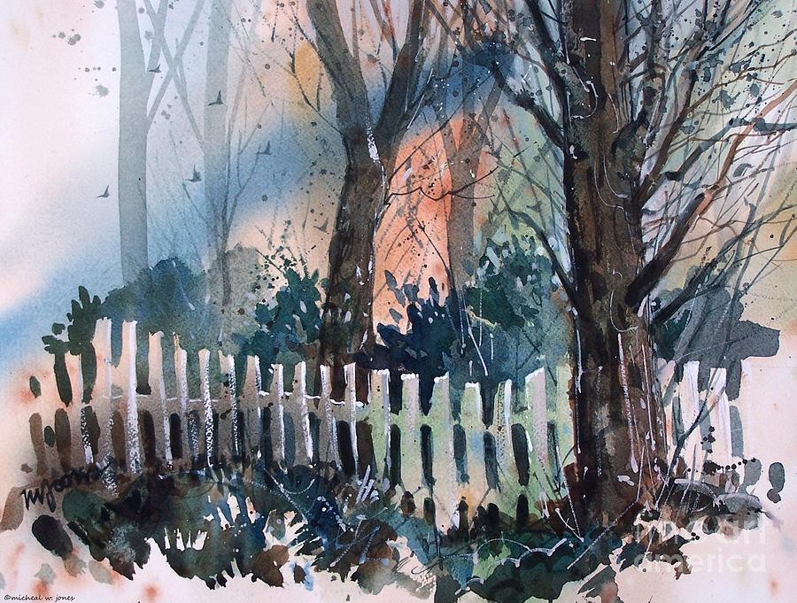 Landscape Painting - Robertas Fence by Micheal Jones