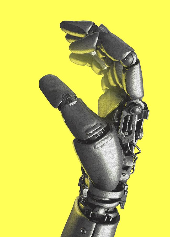 Robotic Hand, Artwork Digital Art by Victor Habbick Visions