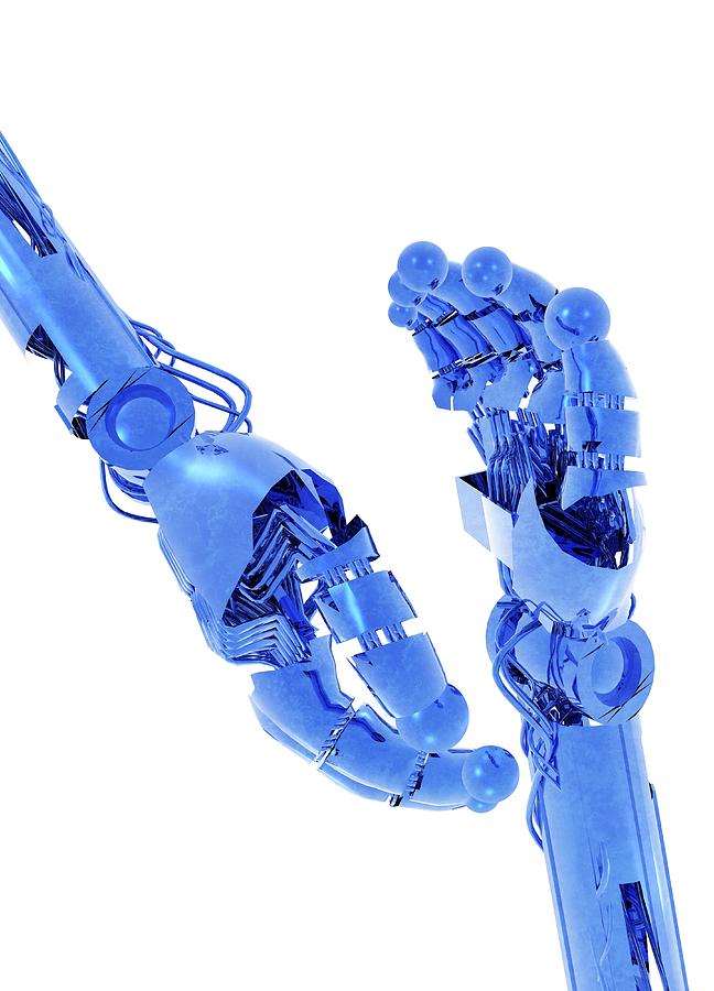 Robotic Hands, Artwork Digital Art by Victor Habbick Visions