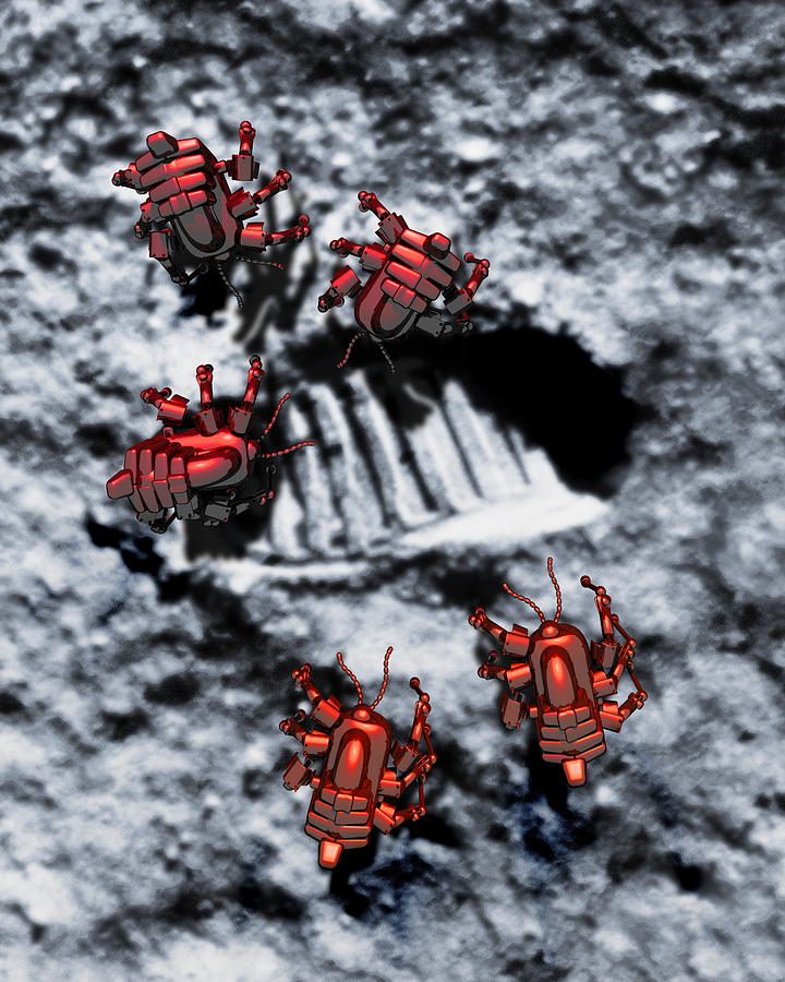 Robots On The Moon Photograph by Victor Habbick Visions Fine Art America