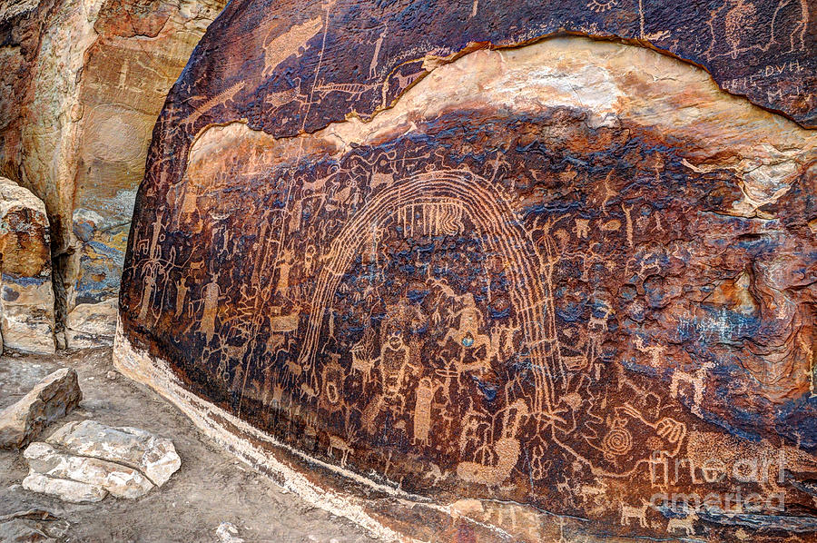 Rochester Petroglyph Rock Art Panel - Utah Photograph by Gary Whitton