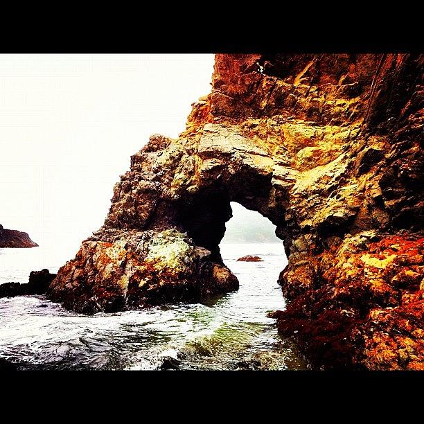 Cool Photograph - #rock #arch #stone #water #ocean #coast by Some Guy