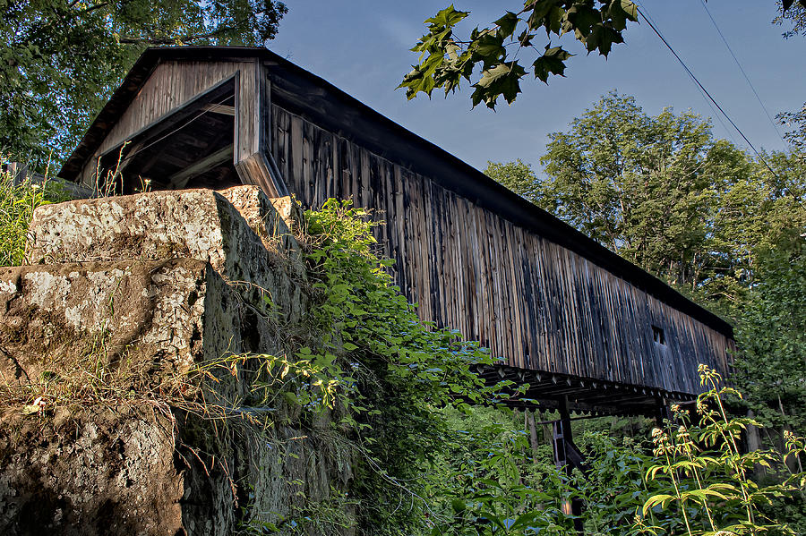 Rock Creek Road Covered Bridge Photograph by At Lands End Photography