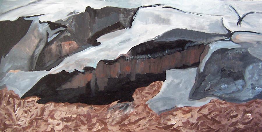 Rocks Painting - Rock Cut by Krista Ouellette