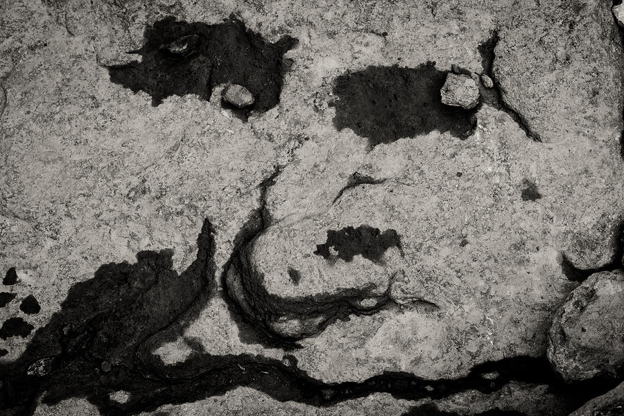 Black And White Photograph - Rock Face by Justin Albrecht