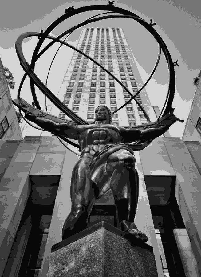 Rockefeller Plaza BW8 Photograph by Scott Kelley
