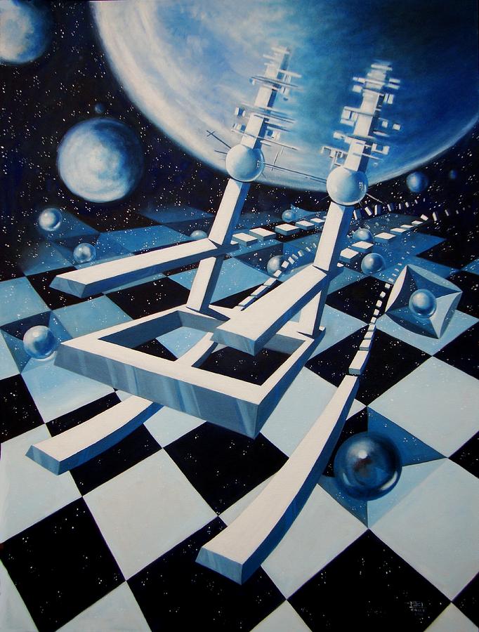 Rocking into Space Painting by Roger Calle