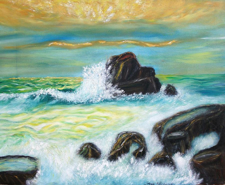 Rocks In The Sea Painting By Irina Kalinkina - Fine Art America