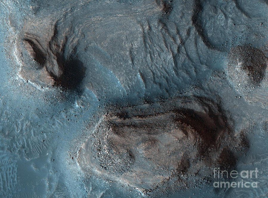 Rocky Mesas Of Nilosyrtis Mensae, Mars Photograph by Nasa