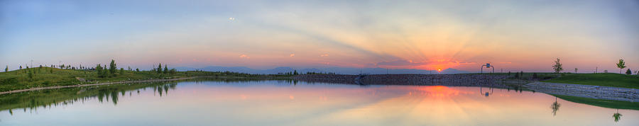 Summer Photograph - Rocky Mountain Sunset - Panorama HDR by Jonathan Bartlett