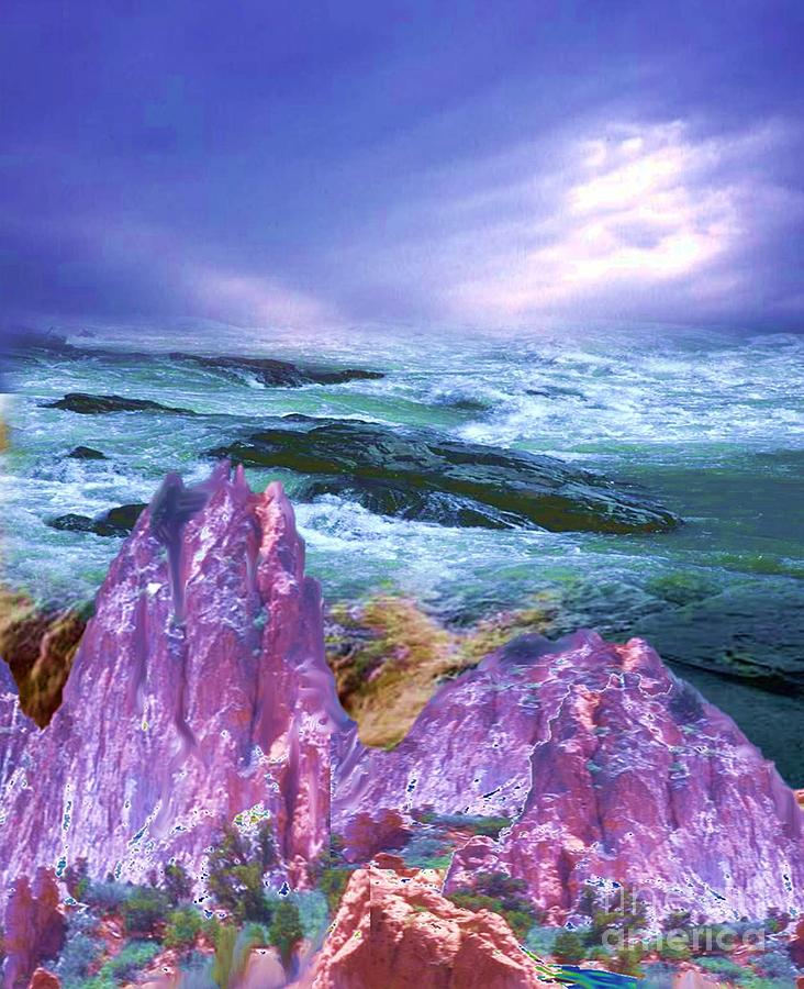 Rocky Seashore Mixed Media by Belinda Threeths - Fine Art America