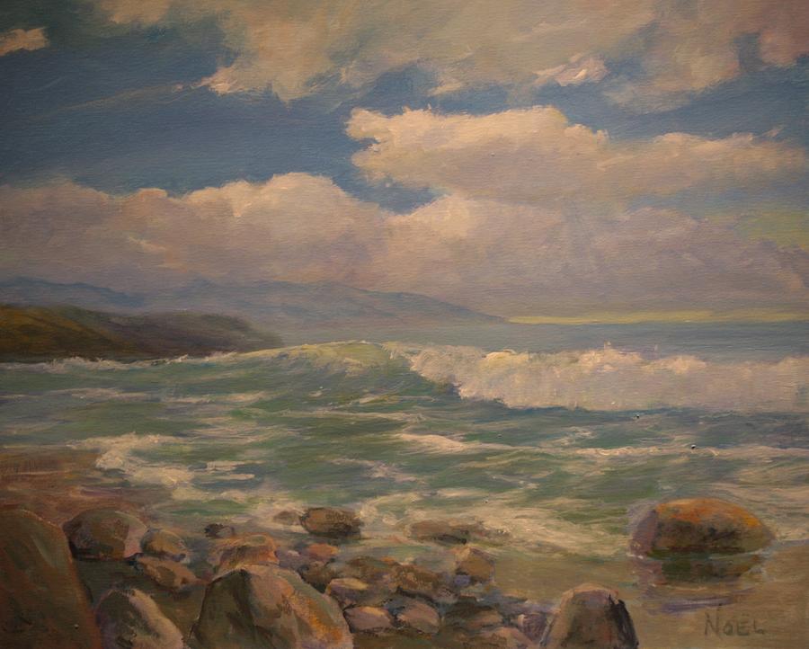 Nature Painting - Rocky Shoreline by Jim Noel