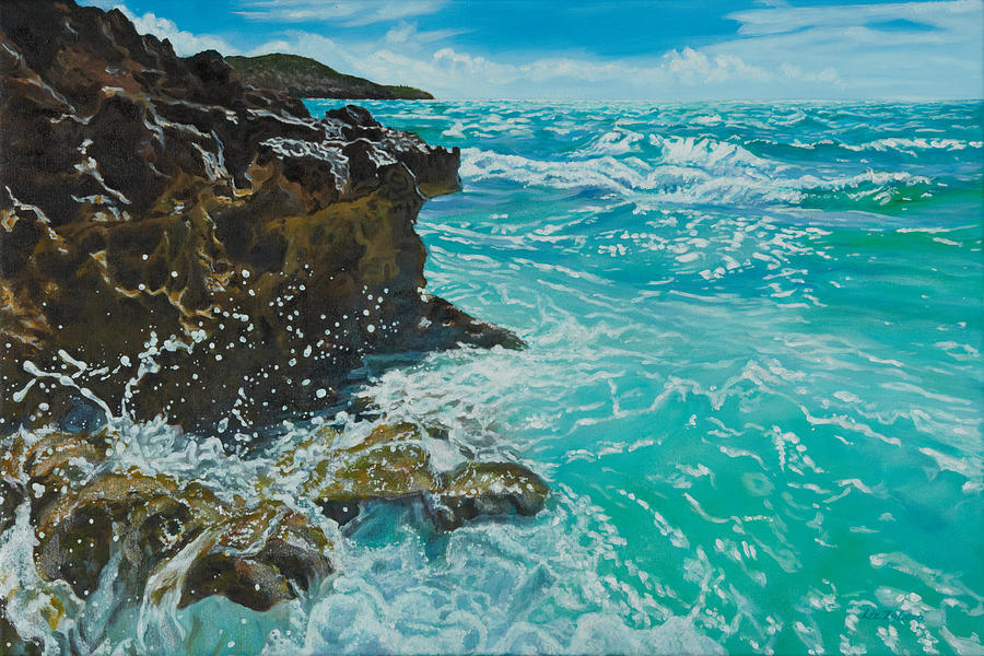 Rocky Shores Painting by Liz Zahara