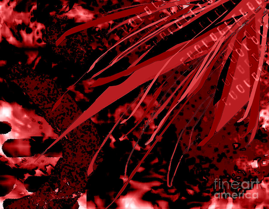 Abstract Digital Art - Rojo by Nikki Sanford