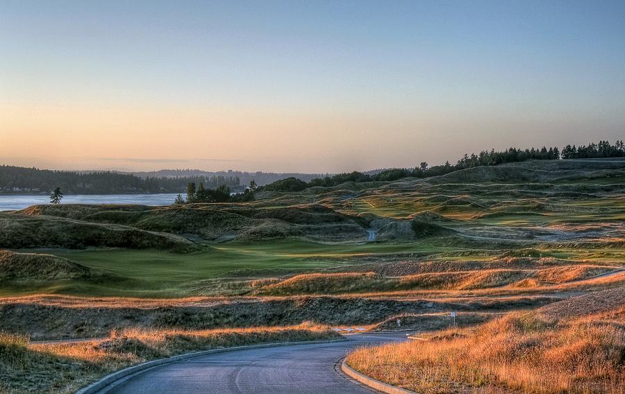 Rolling Green and Gold - Chambers Bay Golf Course Photograph by Chris Anderson