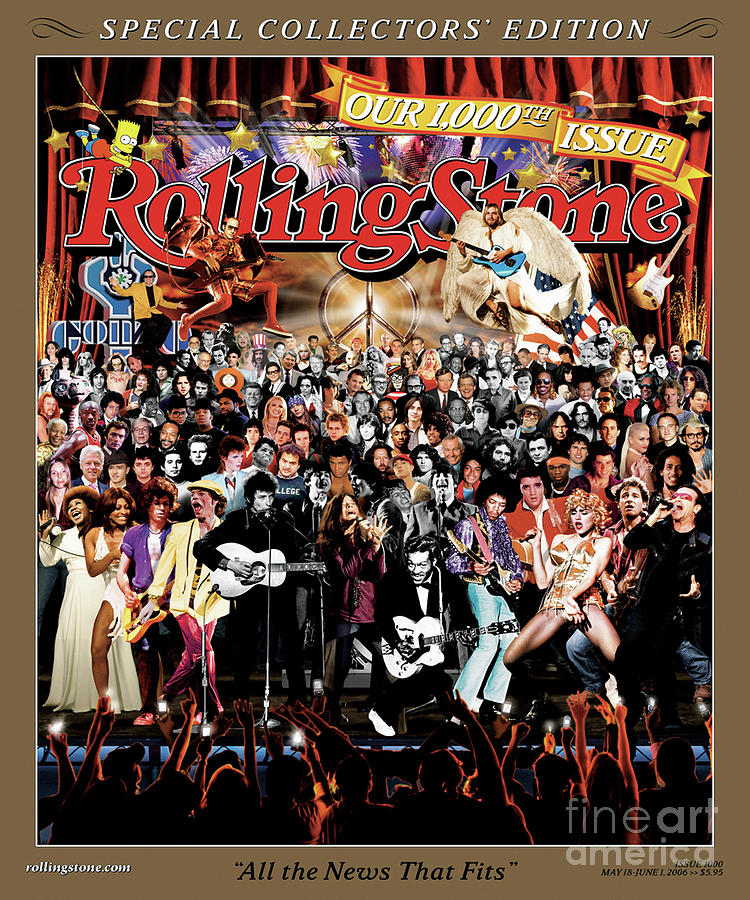 Rolling Stone Photograph - Rolling Stone Cover - Volume #1000 - 5/18/2006 - Rs 1000th Issue by Michael Elins Rolling Stone Photograph - Rolling Stone Cover - Volume #1000 - 5/18/2006 - Rs 1000th Issue by Michael Elins