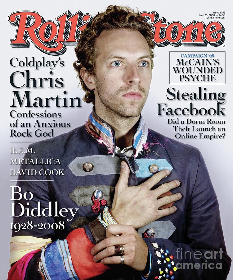 Chris Martin Photograph - Rolling Stone Cover - Volume #1055 - 6/26/2008 - Chris Martin by Nadav Kander Chris Martin Photograph - Rolling Stone Cover - Volume #1055 - 6/26/2008 - Chris Martin by Nadav Kander