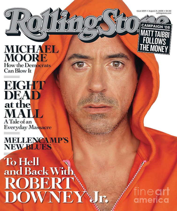 Robert Downey Jr. Photograph - Rolling Stone Cover - Volume #1059 - 8/21/2008 - Robert Downey Jr. by Sam Jones Robert Downey Jr. Photograph - Rolling Stone Cover - Volume #1059 - 8/21/2008 - Robert Downey Jr. by Sam Jones