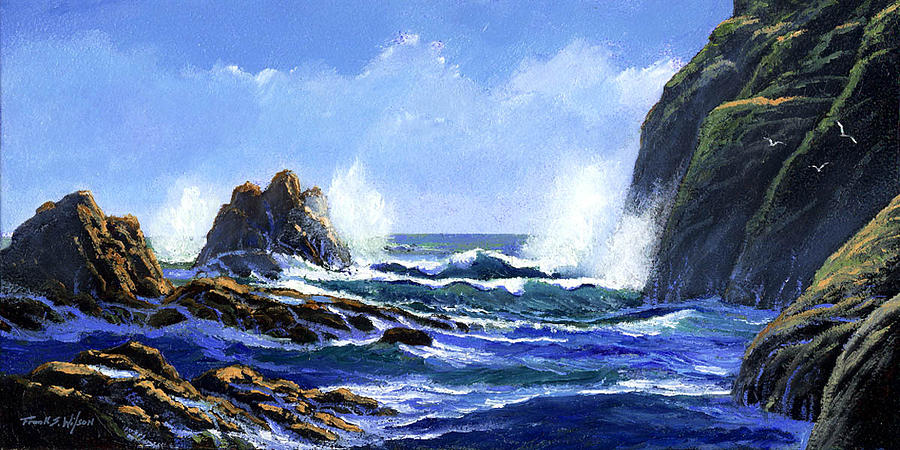Rolling Surf Painting by Frank Wilson