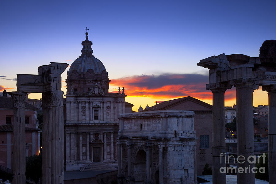 Roman Forum at Dawn Photograph by Brian Jannsen