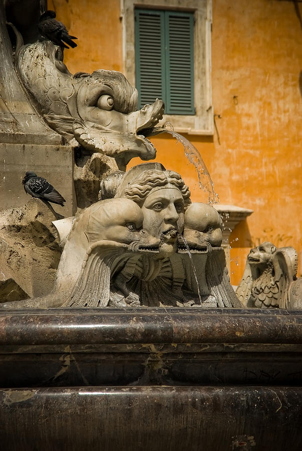 Fountain Photograph - Roman Fountain by Jen Morrison