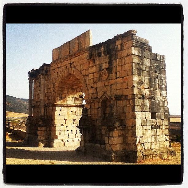 Morocco Photograph - Roman Ruins! #morocco #arch by Ali Koolkid