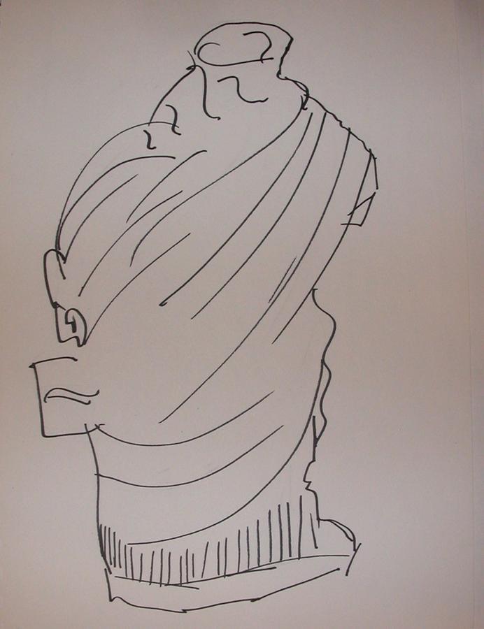 Roman sculpture Drawing by Sue Karnet | Fine Art America