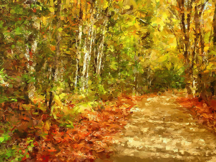 Impressionism Painting - Romance In Autumn by Georgiana Romanovna