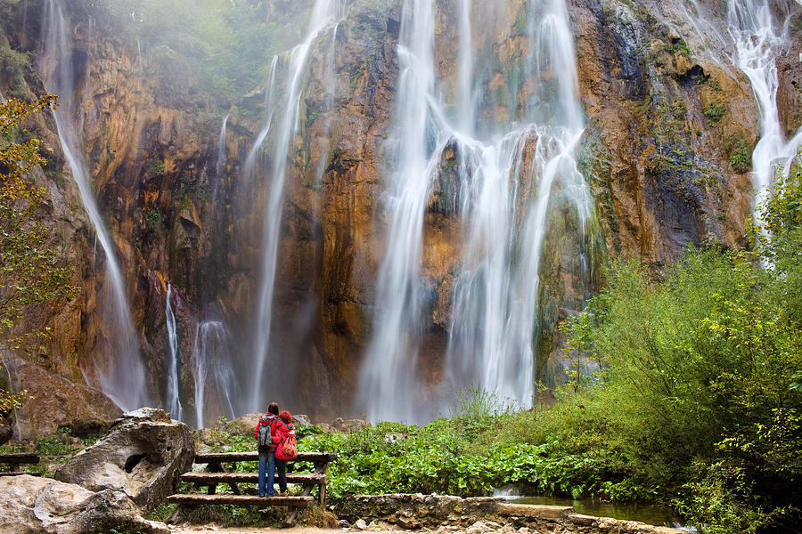 Romantic Scenery By The Waterfall Photograph by Artur Bogacki