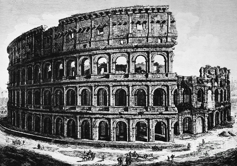 Rome: Colosseum, 1829 Photograph by Granger - Pixels