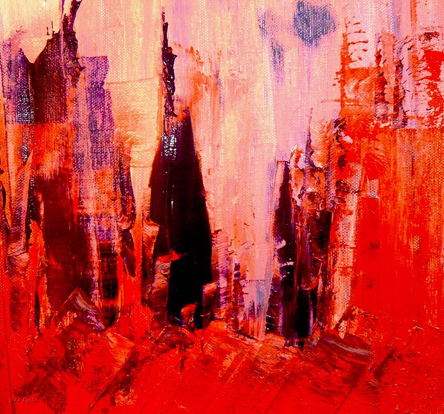 Abstract Painting - Rome is Burning by Piety Dsilva