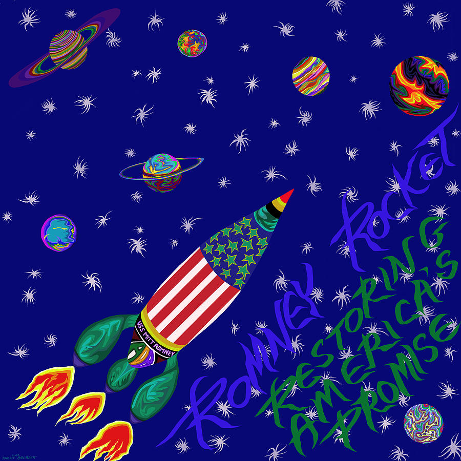 Romney Rocket - Restoring Americas Promise Painting by Robert SORENSEN