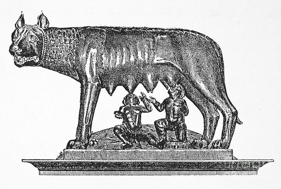 Etruscan Photograph - Romulus And Remus by Granger