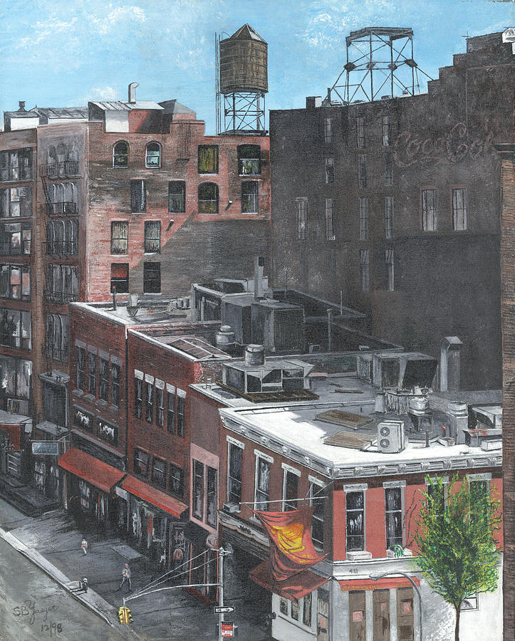 Roof Tops NY NY Painting by Stuart B Yaeger