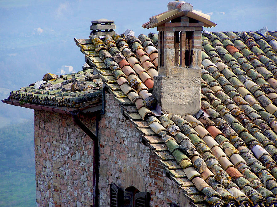 Italy Photograph - Rooftop Tiles in Italy by Jack Schultz