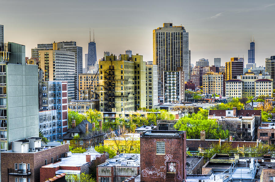 Rooftops Chicago Il Photograph by Drew Castelhano