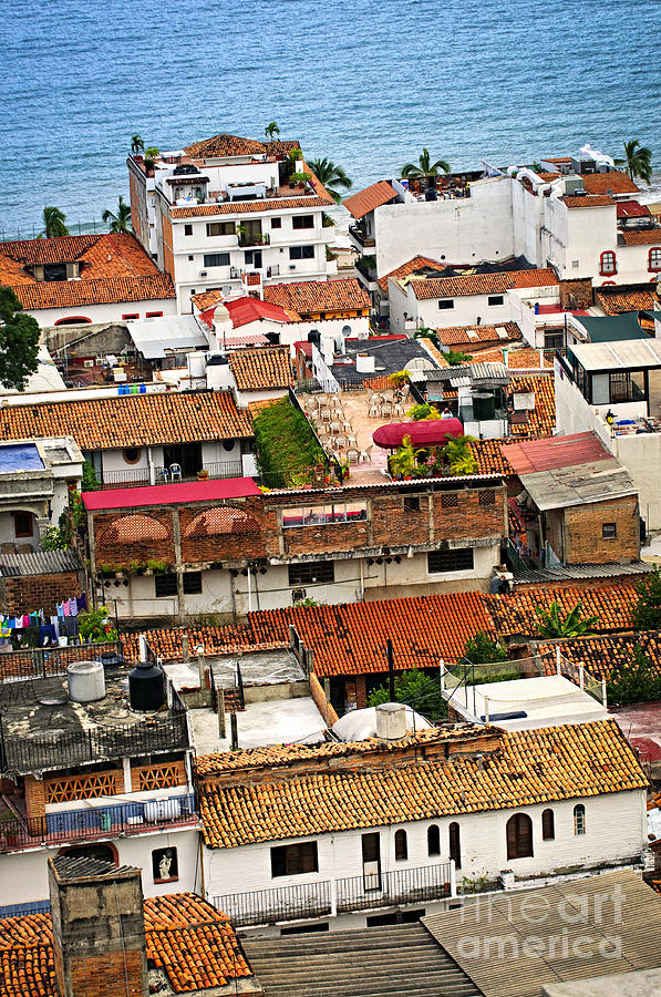 Rooftops in Puerto Vallarta Mexico Photograph by Elena Elisseeva