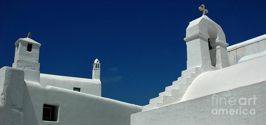 Rooftops of Mykonos Photograph by Vivian Christopher