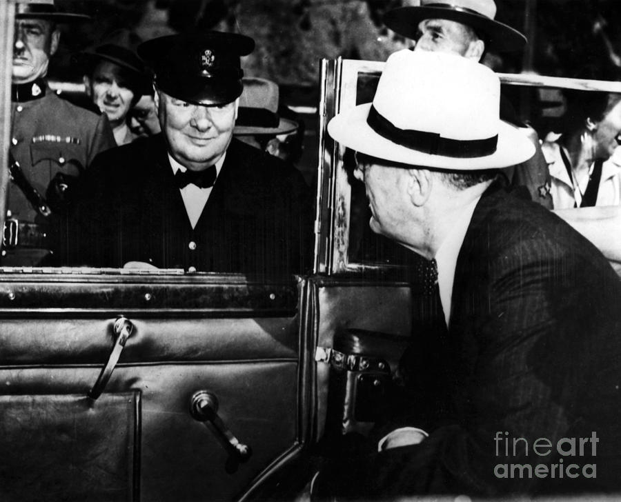 Roosevelt & Churchill, 1944 Photograph by Granger