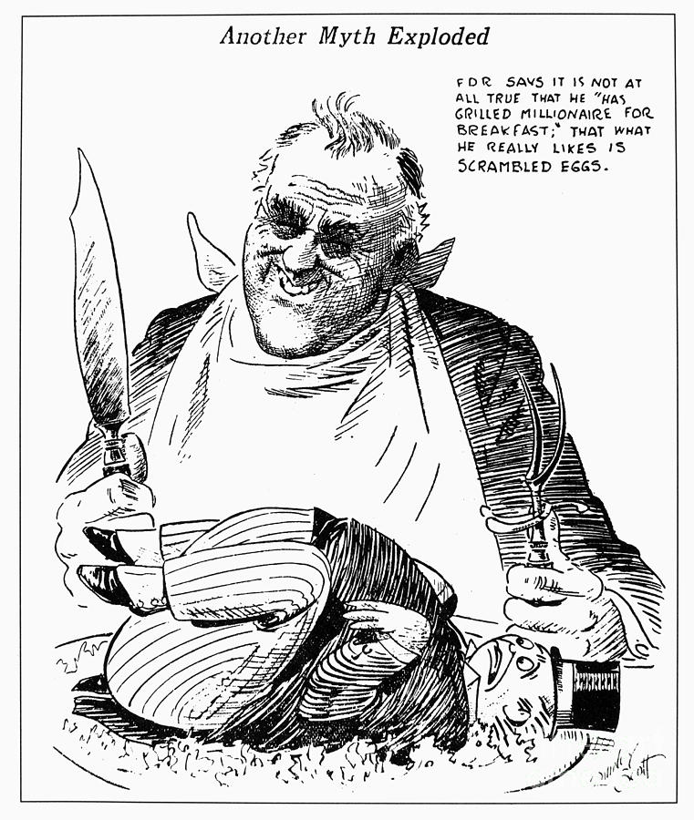Roosevelt Cartoon, 1938 Photograph by Granger