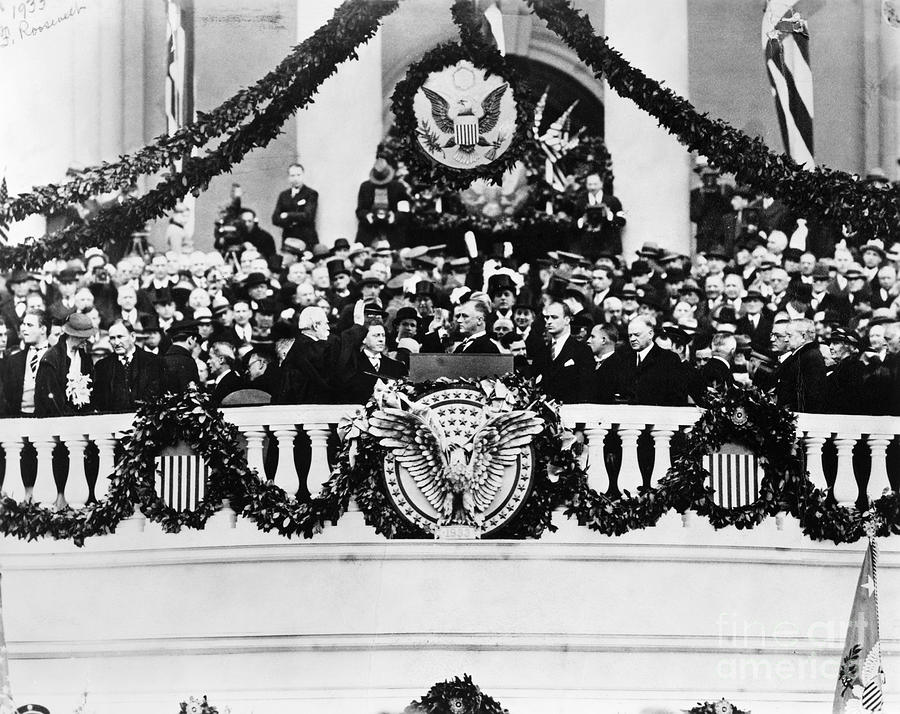 Roosevelt Inauguration Photograph by Granger