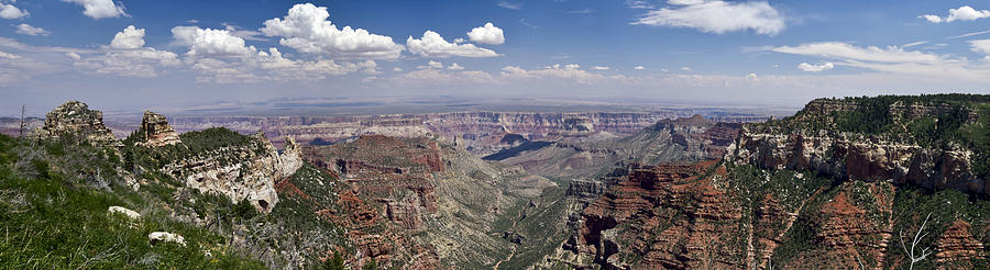Roosevelt Point Grand Canyon panorama Photograph by Gary Eason