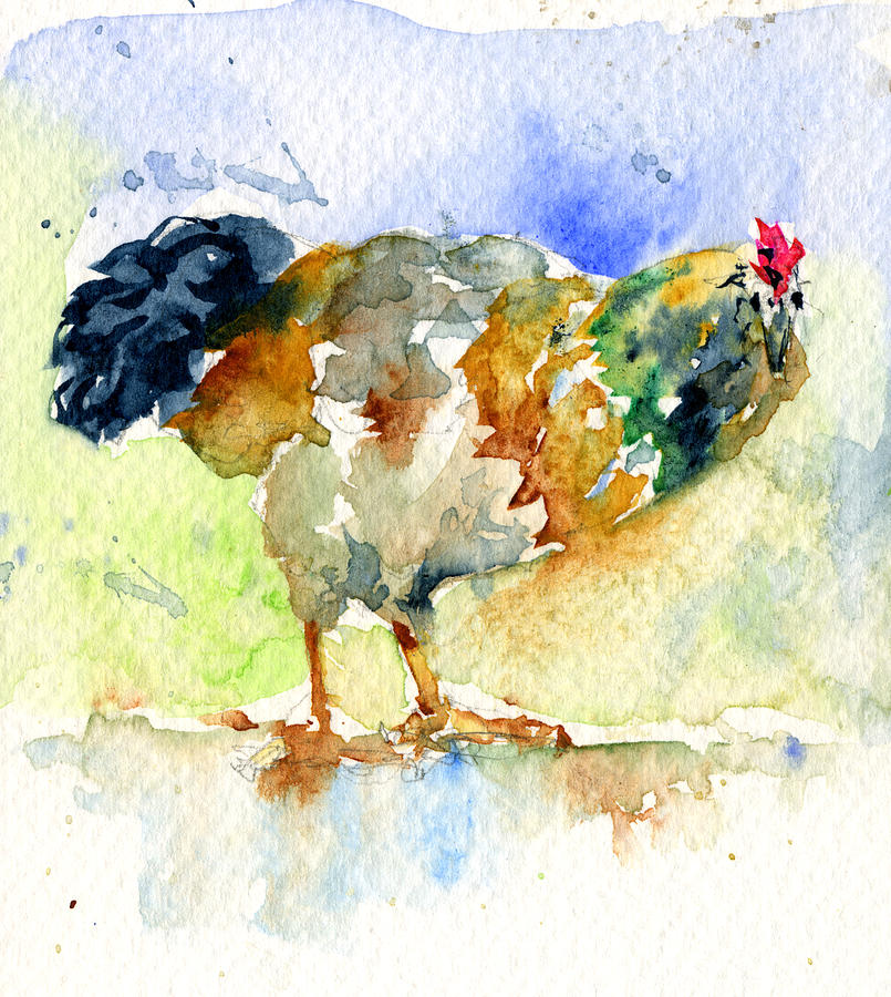 Rooster Painting - Rooster 1 by John D Benson