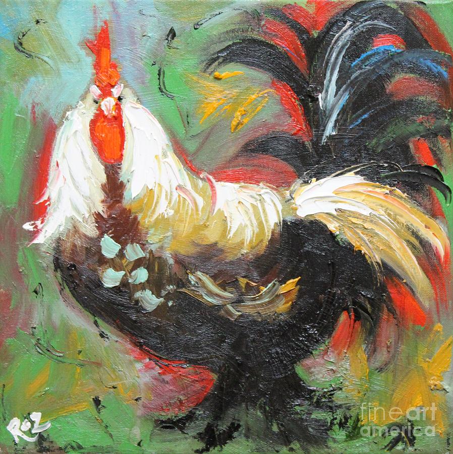 Rooster 479 Painting by Rosilyn Young - Fine Art America